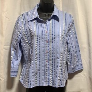 Petite, blue , blouse